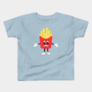 Retro French Fries Old Face Kids T-Shirt